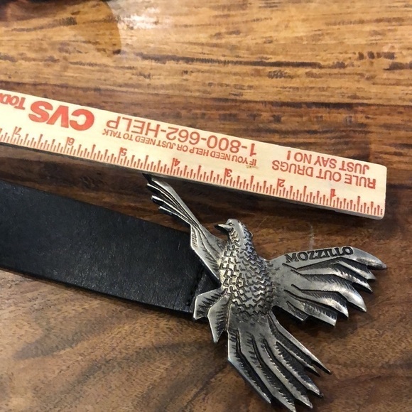 Mozzillo Luxury Denim Eagle Buckle Belt 34” main image 5